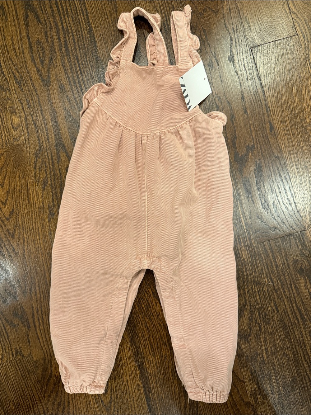 Zara Blush Pink Ruffle-Strap Overalls